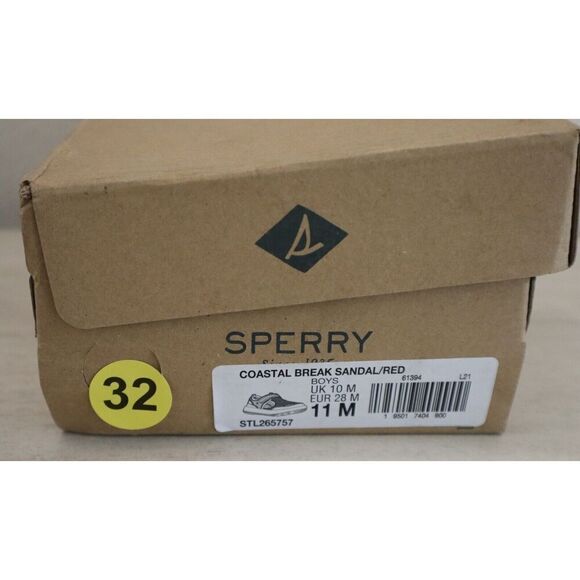 Sperry STL265757 Toddler Boy's Sz 11M Red Coastal Break Sandals - Picture 9 of 9